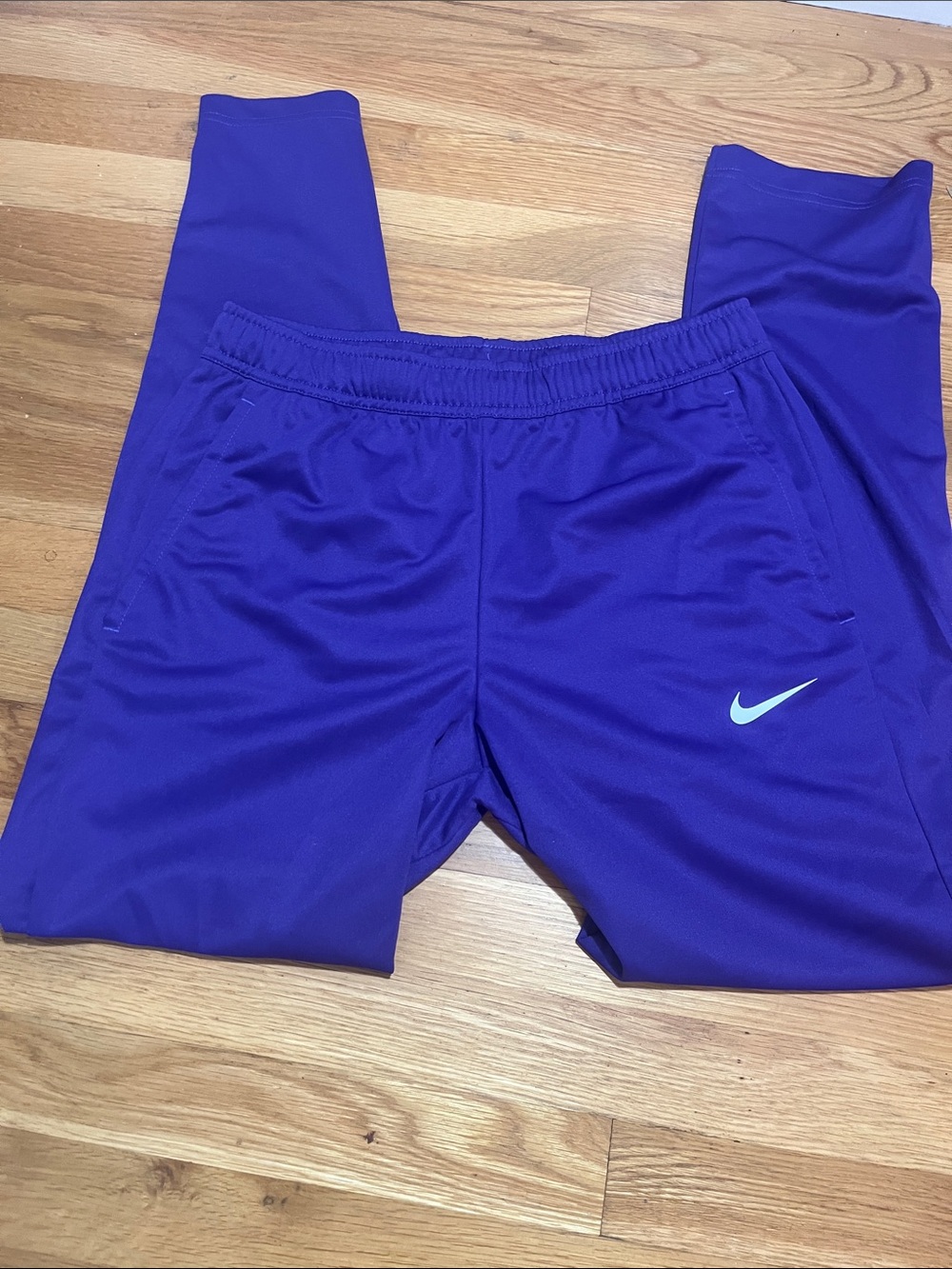 Nike Purple Athletic Joggers with White Swoosh